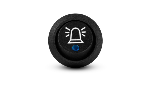 Rocker Switch - Blue LED Warning Light Symbol